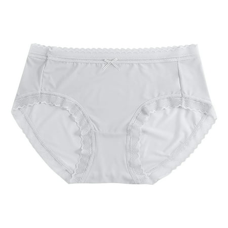 Bigersell Cute Panties Clearance Boyshort Underwear Women High Cut Panty Style P-1222 Cotton Plus Size Panties Ladies Cotton Thongs Briefs Mid Waist Women s Briefs Gray XL
