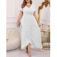 thumbnail image 3 of a.Jesdani Women's Plus Size Formal Dresses Lace V Neck Ruffles Sleeves Wedding Guest Dresses L-4X, 3 of 7