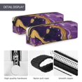 thumbnail image 4 of Honeii Purple Gold Marble Swirls Pattern Pencil Case, Pencil Pouch, Pencil Case Small, Pencil Pouch Aesthetic, PVC Pencil Pouch, Pencil Bag, Makeup Pouch, 4 of 7