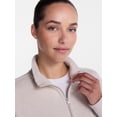thumbnail image 6 of Athletic Works Women's Cropped Fleece Bomber Jacket with Long Sleeves, Sizes XS-XXL, 6 of 7