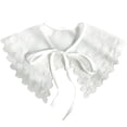 thumbnail image 1 of Coofit Femmes Col Chemise Joli Ruban Bowknot Col Amovible Chemisier Col, 1 of 6