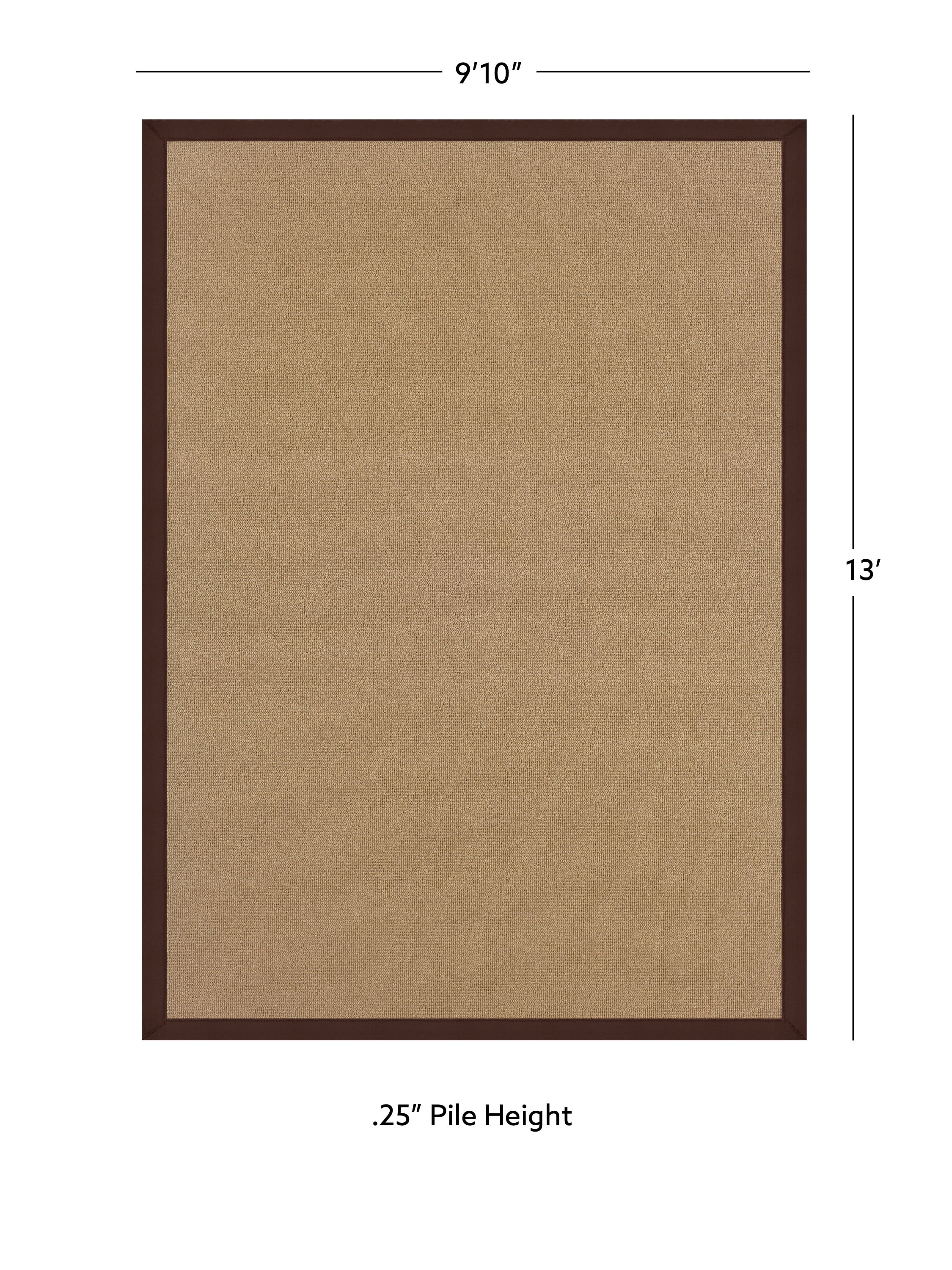 Linon Athena Cork & Brown 9.10x13 Area Rug