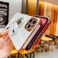 thumbnail image 3 of Makeup Mirror Mobile Phone Case, Luxurious Bling Heart-Shaped Mirror Phone Case(iPhone 12mini), 3 of 8