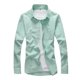thumbnail image 2 of pstuiky Mangas cortas para hombre, Camiseta informal de manga corta con botones y solapa de color liso para hombre camisas casuales para hombre l, 2 of 3