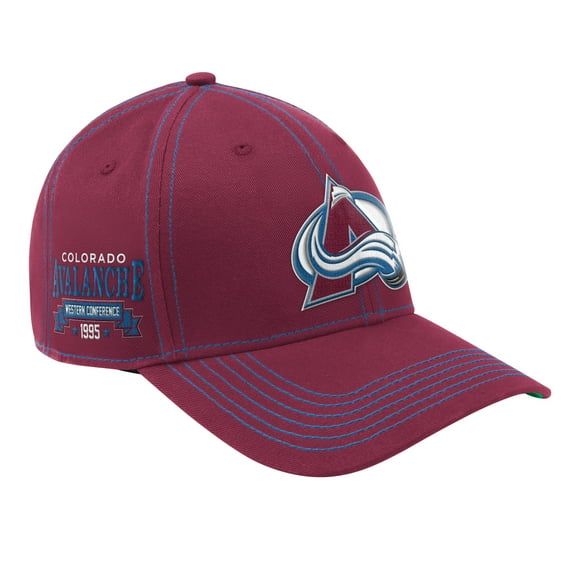 Men's-Starter  Burgundy Colorado Avalanche Sphere II Curved Starfit Adjustable Hat