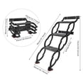 thumbnail image 2 of Black Pull Down Attic Ladder 3-Steps, Retractable Folding Stairs with Armrests, Telescoping Step Ladders, Wall-Mounted Retractable Ladder, 29.5 in Height for Loft, Garage, Warehouse, 2 of 15