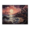 thumbnail image 3 of Designart "Blush Shoreline Craftsmanship" Coastal Beach Print on Natural Pine Wood, 3 of 5