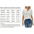 thumbnail image 3 of ZHENWEI Womens V Neck Puff Short Sleeve Pleated T Shirts Fashion Summer Tops Casual Tunic Blouse, 3 of 8