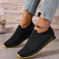 thumbnail image 5 of Hidden Wedge Knit Sneakers for Women, Orthopedic Shoes for Women, Women Wide Width Breathable Walking Comfortable Slip On Sneakers, Non Slip Food Service Lightweight Sneaker, Black 6, 5 of 6