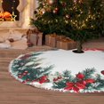 thumbnail image 6 of Winter Christmas 48 Inch Christmas Tree Skirt Xmas Holly Holiday Snowflake Carpet Mat Funny Party Decor Supplies for Xmas Halloween Decorations Occasion Ornament, 6 of 6