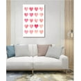 thumbnail image 6 of Valentine's Day Wall Art Print Pink Heart Love Poster Sweet Watercolor Canvas Art Painting for Valentine's Day Wedding Home Room Gallery Decor (B,16x24inch Unframe), 6 of 6
