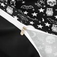 thumbnail image 4 of Homewish Halloween Skull Bats Twin Duvet Cover,Moon Stars Twin Bedding,Black White,Black Reversible,2pcs,1 Duvet Cover and 1 Pillowcase, 4 of 6