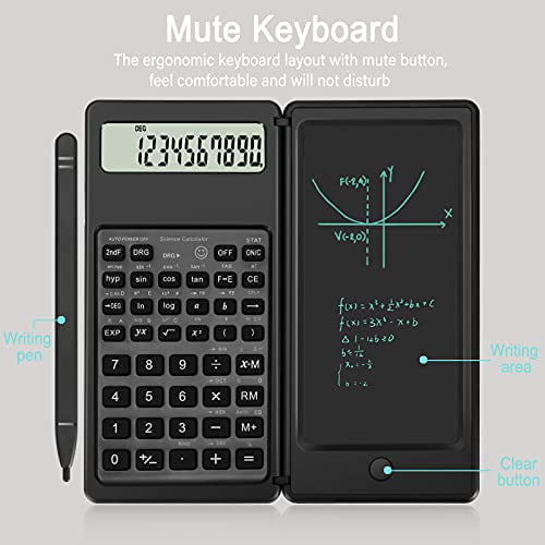 Scientific Calculators,10-Digit LCD Display Desk Calculator with Writing Tablet,Professional Desktop Calculator for High School and College 
