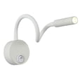 thumbnail image 2 of Bunblic Flexible Hose Sconces Bedside Reading Lamp Aluminum White Base Switch, 2 of 8