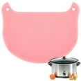 thumbnail image 2 of NUAHRHY Silicone Slow Cooker Liners Reusable Silicone Slow Cooker Divider Leakproof Slow Cooker Insert Liner-pink,yellow-, 2 of 8
