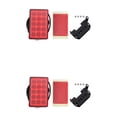 thumbnail image 4 of maskred Car Rear Diffuser Spoiler LED Brake Lights Bumper Cover Lamp For For For Universal Car Red White Black No.02 2Set, 4 of 6