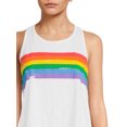 thumbnail image 4 of LA Thread Women's Rainbow Graphic Tulip Tank Top, 4 of 5