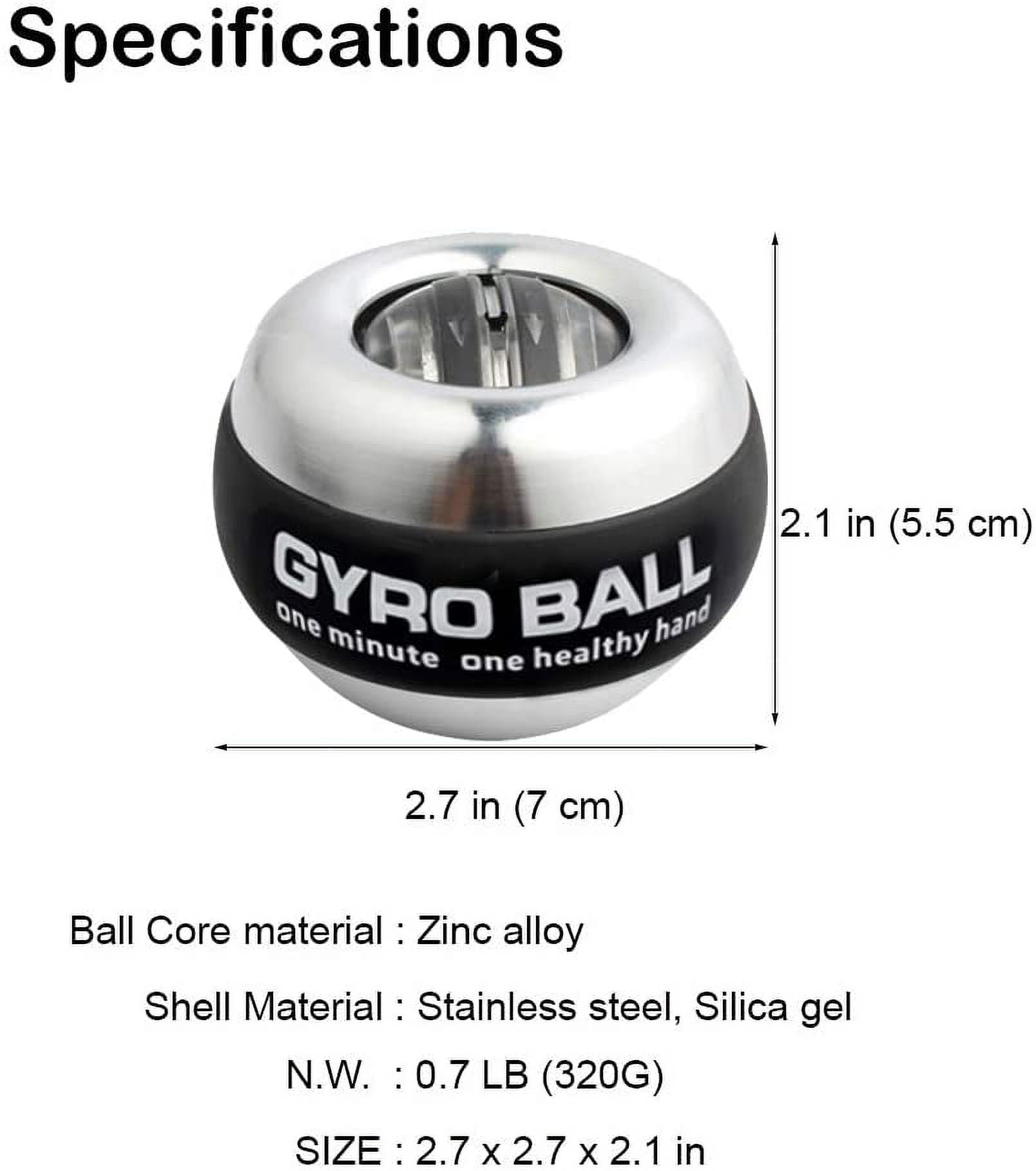 Auto Start Wrist Gyro Ball, Grip Strength Training Device, Centrifugal  Ball, with LED Light, for Bones and Muscles (Color : Red)