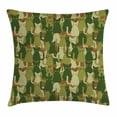 thumbnail image 1 of Camo Throw Pillow Cushion Cover, Soldier Kittens Protective Cat Army Theme Defense Jungle Colors Military, Decorative Square Accent Pillow Case, 20 X 20 Inches, Green Dark Green Cream, by Ambesonne, 1 of 2