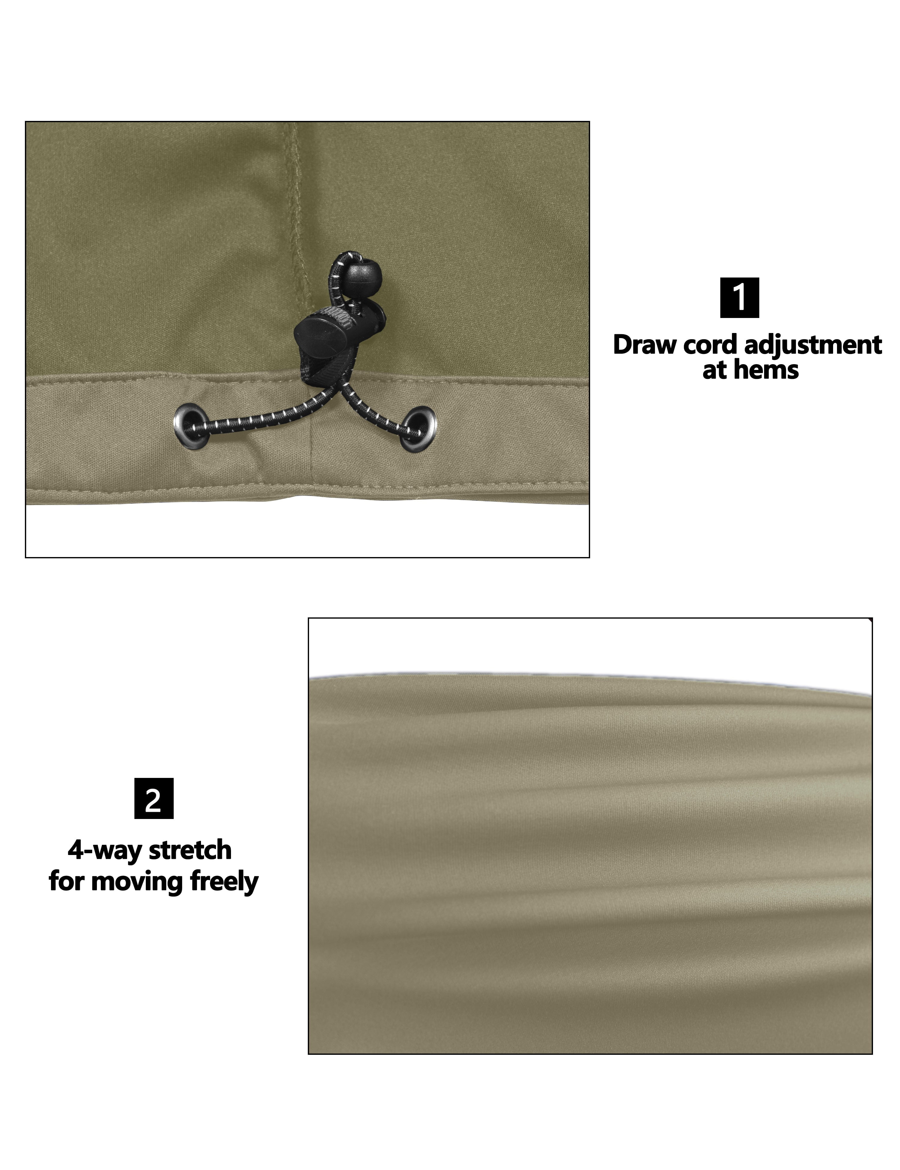 Mapamyumco Men's Lightweight Golf Vest, Water-repellent Outerwear Vests Windproof Sleeveless Jackets for Hiking Running Khaki M