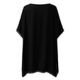 thumbnail image 7 of Swimsuit Coverup for Women Short Batwing Sleeve V Neck Lace Trim Loose Mini Dress Beach Cover Up Bathing Suit Dress, 7 of 7
