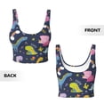 thumbnail image 5 of PAYOHTO Women's Sports Vest Colorful Cute Kawaii Kids Dinosaurs Quick-drying Breathable Lightweight Elastic Exercise Daily Wear Summer Gift, 5 of 10