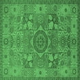 thumbnail image 1 of Ahgly Company Indoor Square Oriental Emerald Green Industrial Area Rugs, 5' Square, 1 of 4
