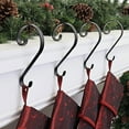 thumbnail image 3 of Haute Decor Stocking Scrolls® Holiday Stocking Hanger, Black (4 Pack), 3 of 5