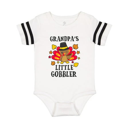 

Inktastic Grandpas Little Gobbler with Turkey and Leaves Gift Baby Boy or Baby Girl Bodysuit