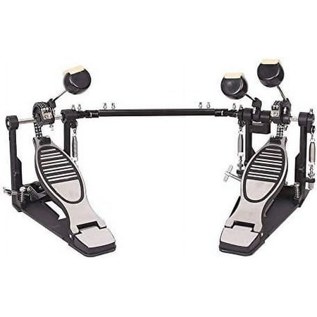 Double Bass Drum Pedals, Double Chain Drum Step on Hammer for Drum Set and Electronic Drums$$Music