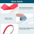 thumbnail image 4 of REGALWOVEN Collapsible Shower Barrier Stopper Water Splash Guard Blocker for Bathroom Clear 39"Lx0.8"Wx0.5"H, 4 of 6