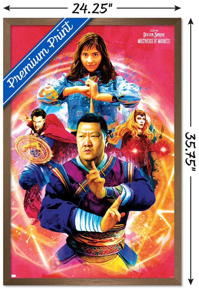 Marvel Doctor Strange in the Multiverse of Madness - Ensemble Wall Poster, 22.375" x 34", Framed