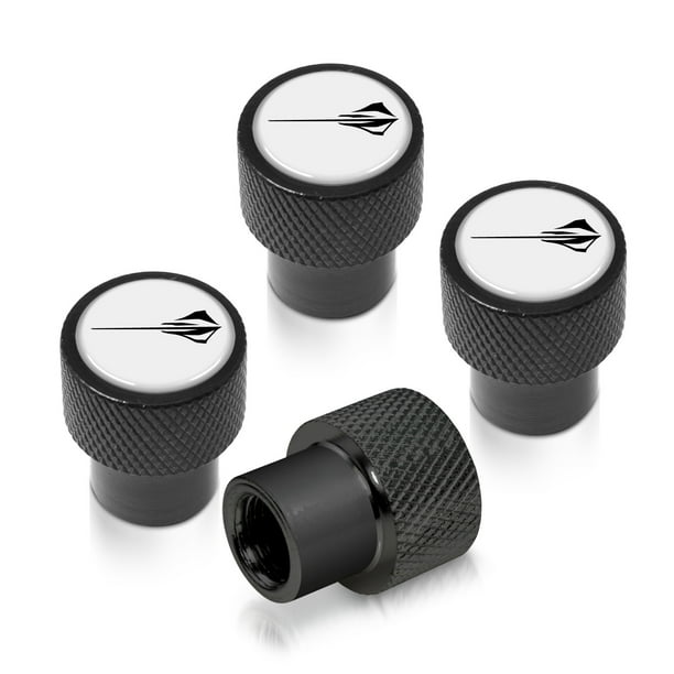 Chevrolet Corvette C8 Stingray Logo in White on Black Aluminum Tire