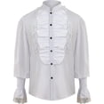 thumbnail image 1 of Mens Vampire Shirt, Pirate Victorian Gothic Medieval Steampunk Ruffle Blouse, 1 of 5