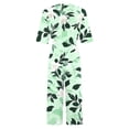 thumbnail image 5 of Cutuoiiu Womens Summer Floral Print Jumpsuit V-neck Back Zipper Wide Leg Pants with Pockets Gifts, 5 of 5