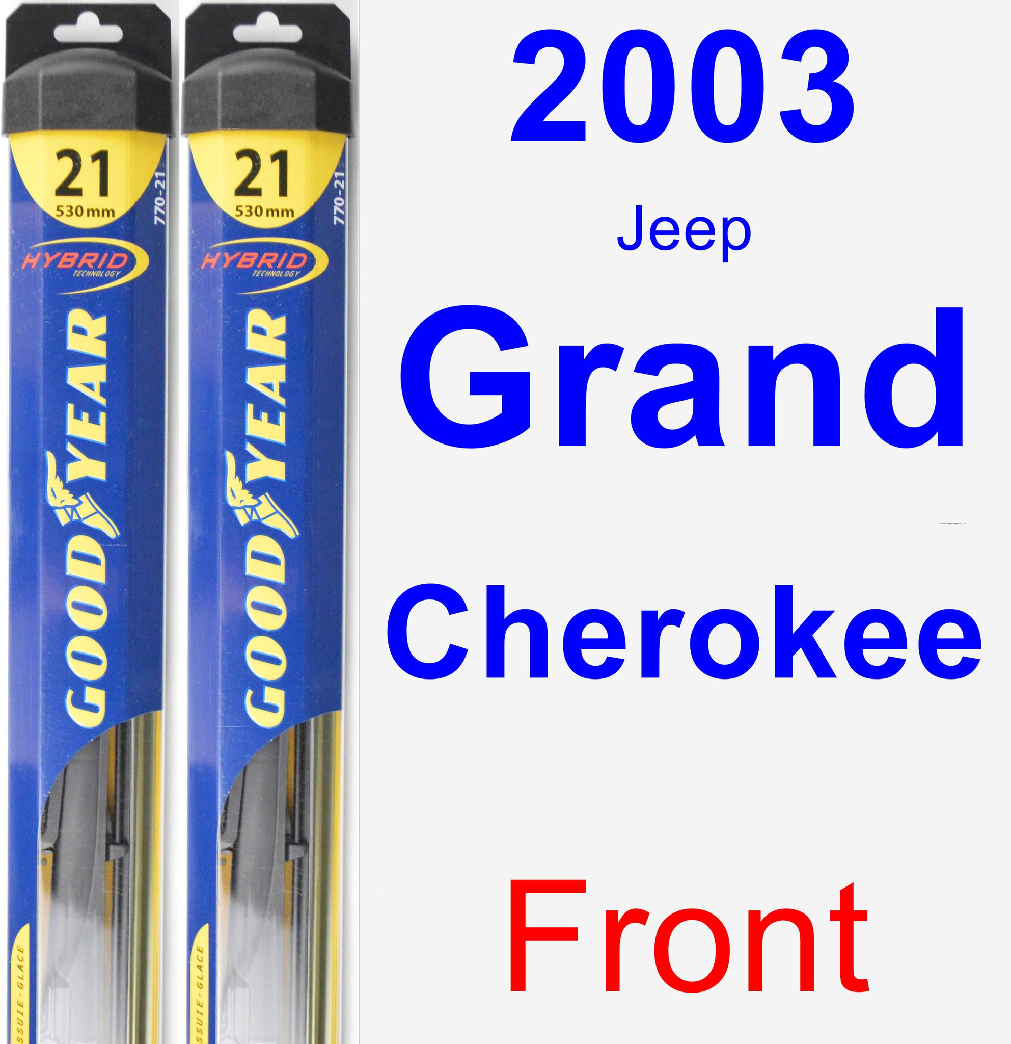 2003 Jeep Grand Cherokee Wiper Blade Set/Kit (Front) (2 Blades) Hybrid