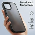 thumbnail image 3 of JETech Matte Case for iPhone 15 6.1-Inch, Shockproof Military Grade Drop Protection, Frosted Translucent Back Phone Cover, Anti-Fingerprint (Black), 3 of 5