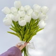 thumbnail image 5 of InsCrazy Small Artificial Flower Indoor Spring Summer Decoration High End Flower Plastic Flowers Tulips on Clearance, 5 of 7