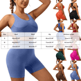 thumbnail image 3 of Two Piece Workout Sets For Women Tank Top Matching High Waist Booty Lifting Shorts Gym Yoga Active Wear Outfits,Quick Dry(Coffee,L), 3 of 9