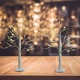 thumbnail image 3 of Gymax 2PCS 2 FT Pre-lit White Birch Tree Artificial Twig Birch Tree Christmas Decoration, 3 of 10