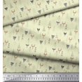 thumbnail image 2 of Soimoi Poly Georgette Fabric Artistic Tree,Reindeer & Fox Face Kids Print Fabric by The Yard 42 Inch Wide, 2 of 3