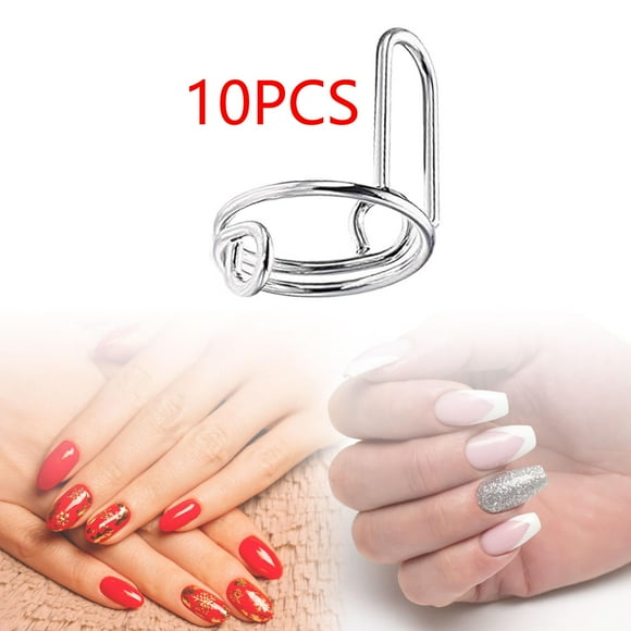 Juego de Anillos para Uñas Yinane 10 Piezas Metal Ajustable