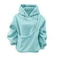 thumbnail image 5 of Kopltyrfg Cat Pouch Hoodie Comfy Cat Dogpouch Sweatshirts Front Carry Pouch Pet Carrier Pullover with Large Pocket (Sky Blue,M), 5 of 6