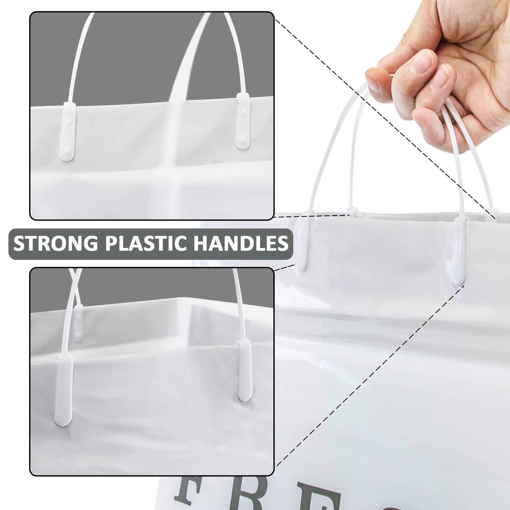 DIY Clear Shopping Bag Kit by winxinshop, D (15.7x6.3x13.4inch)