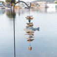 thumbnail image 4 of Cohasset Gifts 565 Wind Fish w/Clam Shells Cohasset Bell, Blue & White Washed, 4 of 4