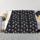 thumbnail image 1 of Fotbe purple cyan brown Skull Manta de Franela con Estampado, Manta Ultrasuave para Cama, Sofá, Auto, Hipoalergénica y Antibolitas-40"x30", 1 of 6
