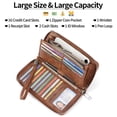 thumbnail image 2 of GAEKEAO Womens Wallet RFID Blocking Leather Large Capacity Long Purse Card Clutch Wristlet, 2 of 6