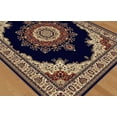 thumbnail image 3 of Tayse Sensation Area Rug 4707 NAVY Traditional Navy Blue Medallion Circle 5' 3" x 5' 3" Round, 3 of 3