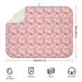 thumbnail image 2 of Pink Christmas Snowman Pattern Dish Drying Mat for Kitchen 1 Pack, Ultra Absorbent Microfiber Dishes Drainer Mats,18x24in(46x61cm), 2 of 4