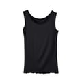 thumbnail image 2 of Plus Size Tank Tops for Women under $3 Sleeveless Solid Color Round Neck Casual Tank Top Black L, 2 of 6